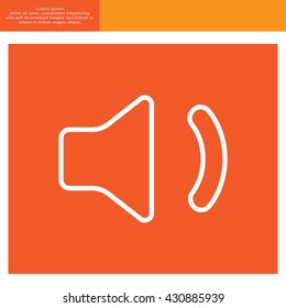 volume low sign, vector design for website. line icon 
