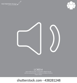 volume low sign, vector design for website. line icon 