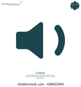 volume low sign, vector design for website 