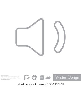 volume low sign, vector design for website. line icon 