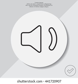 volume low sign, vector design for website. line icon 