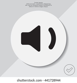 volume low sign, vector design for website 