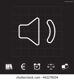 volume low sign, vector design for website. line icon 