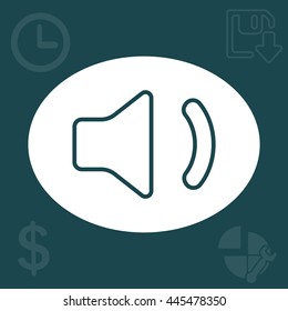 volume low sign, vector design for website. line icon 