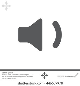 volume low sign, vector design for website 