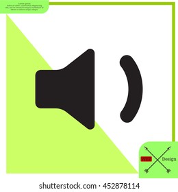 volume low sign, vector design for website 