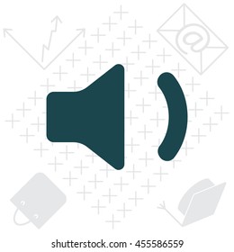 volume low sign, vector design for website 