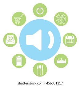 volume low sign, vector design for website 