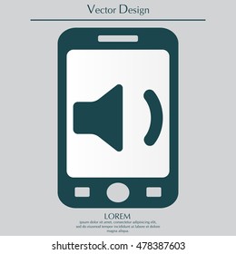 volume low sign, vector design for website 