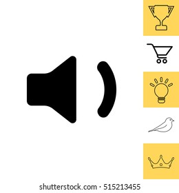 volume low sign, vector design for website 