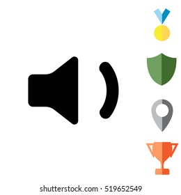 volume low sign, vector design for website 