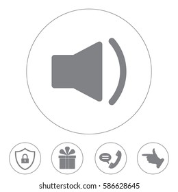 volume low sign, vector design for website 