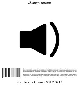 volume low sign, vector design for website 
