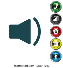 volume low sign, vector design for website 