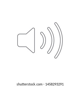 Volume max icon isolated on white background. Multimedia symbol modern simple vector icon for website design, mobile app, ui. Vector Illustration