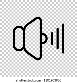 volume max icon. On transparent background.