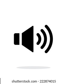 Volume max. Speaker icon on white background. Vector illustration.