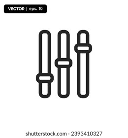 volume meter statistics icon. outline icon on white background