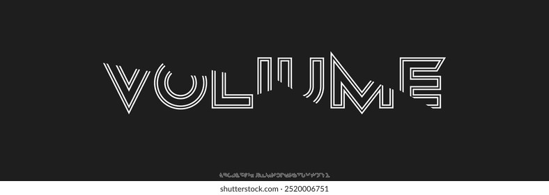 Volume minimal modern alphabet fonts. Typography minimalist urban digital neon future creative logo font. vector illustration