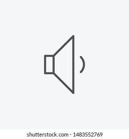 Volume minimum icon isolated on gray background. symbol modern, simple, vector, icon for website design, mobile app, ui. Vector Illustration
