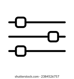 Icono de control de mezclador de volumen, botón de símbolo de sonido de filtro, ilustración de vector de signo de conmutador .