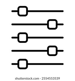 Volume mixer control icon, filter sound symbol button, switch sign vector illustration .