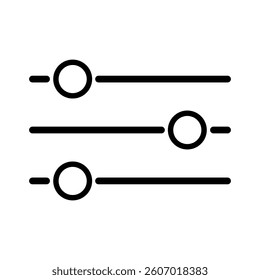 Volume mixer control icon, filter sound symbol button, switch sign vector illustration .