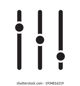 Icono del vector del mezclador de volúmenes. Pasos 10
