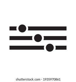 Icono del vector del mezclador de volúmenes. Pasos 10
