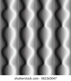 Volume monochrome pattern. Shades of gray. Polygons and folds