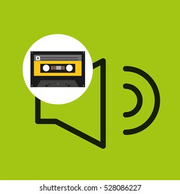 volume music cassette tape vector illustration eps 10
