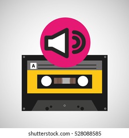 volume music cassette tape vector illustration eps 10