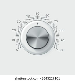 Botão de controle de volume de música projetado para ajuste suave em equipamentos de áudio em casa ou ambientes de estúdio
