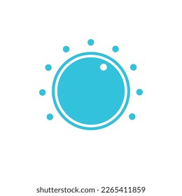 Volume music control knob icon on white background
