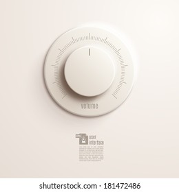 Volume music control / volume knob. Vector Illustration EPS10.