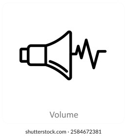 Volume and music icon concept