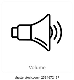 Volume and music icon concept