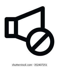 Volume Mute Bold Line Icon