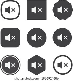 volume mute fill icon . web icon set . icons collection. Simple vector illustration.