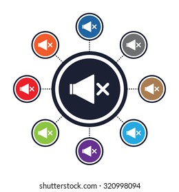 Volume mute icon for web and mobile