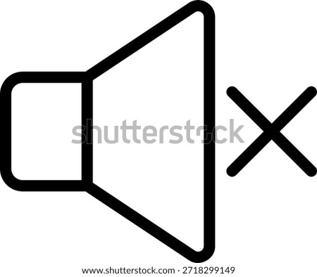 volume mute line icon illustration vector