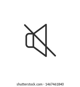 Volume Mute  - Line Vector Icon