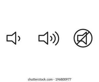 Volume Mute Outline Icon Symbol