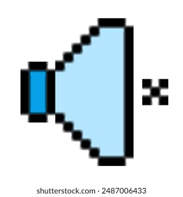 Volume Mute pixelart sign icon