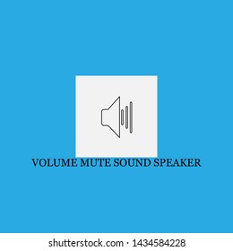 volume mute sound speaker icon sign signifier vector