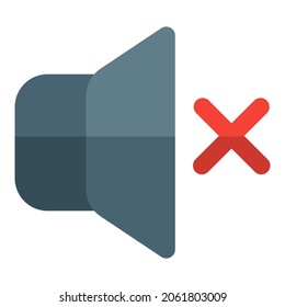 Volumen gewechselt mit einem gekreuzten Zeichen Logotype