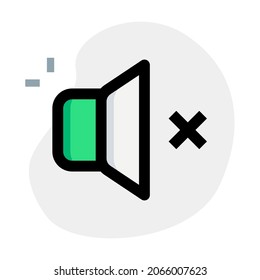 Volumen silenciado con un signo cruzado Diseño de logotipo