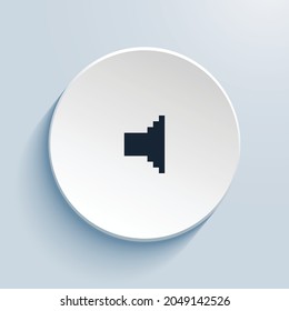 volume off fill pixel art icon design. Button style circle shape isolated on white background. Vector illustration