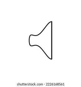 Volume off icon linear illustration