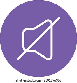 Volume Off line circle icon vector image. Can also be used for web apps, mobile apps and print media.